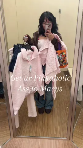 they have the cutest pink winter clothes rn🎀 these were all 50% off too🍒 #pink #pinkaesthetic #coquette #winterfashion 