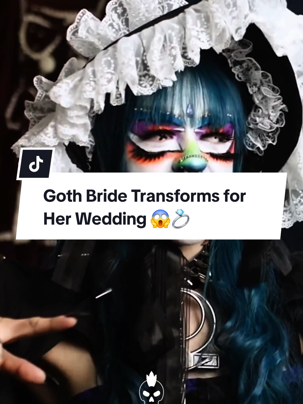 Goth Bride Transforms for Her Wedding  😱 💍#transformed #goth #creepy #fyp #creatorsearchinsights 