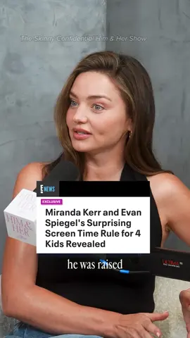 Miranda Kerr is keeping screens out of the picture. She shares the rules she and her husband Evan Spiegel have for their children at the link in bio. (📷: The Skinny Confidential Him & Her Show)