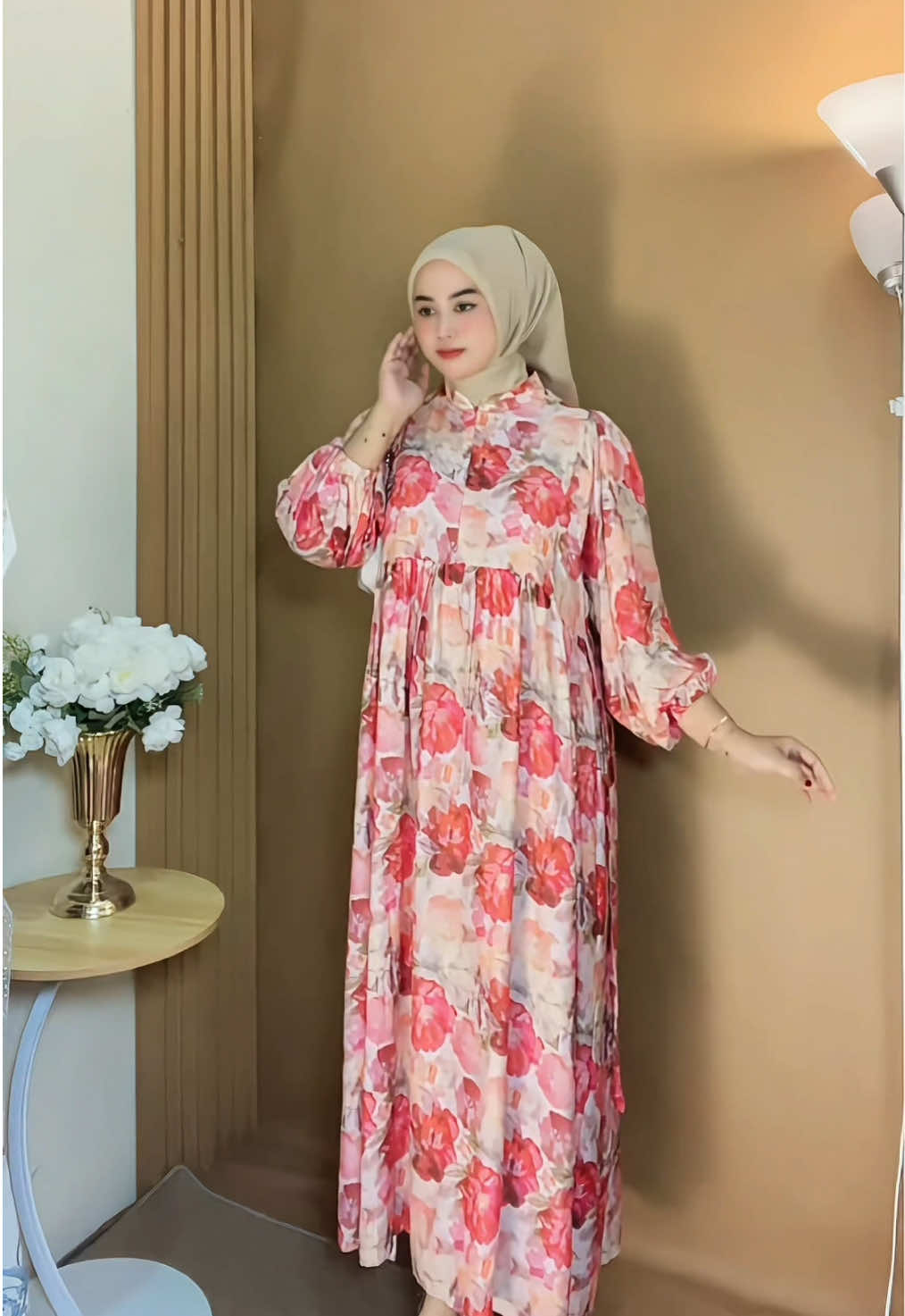 Aku pake motif celosia,ootd an dress cocok ke 🏖️ 