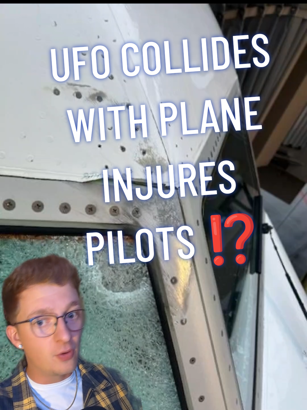 UFO COLLIDES WITH PLANE AND INJURES PILOTS ⁉️ #ufo #ufos #viralvideo #aviation #uap 