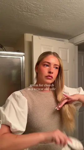 I tried mouth tape for the first time last night & idk how to feel 😗 love you pookies I hope you’re having an amazing sunday!! 💗✨ #sundaymorning #church #grwm #wife #makeup 