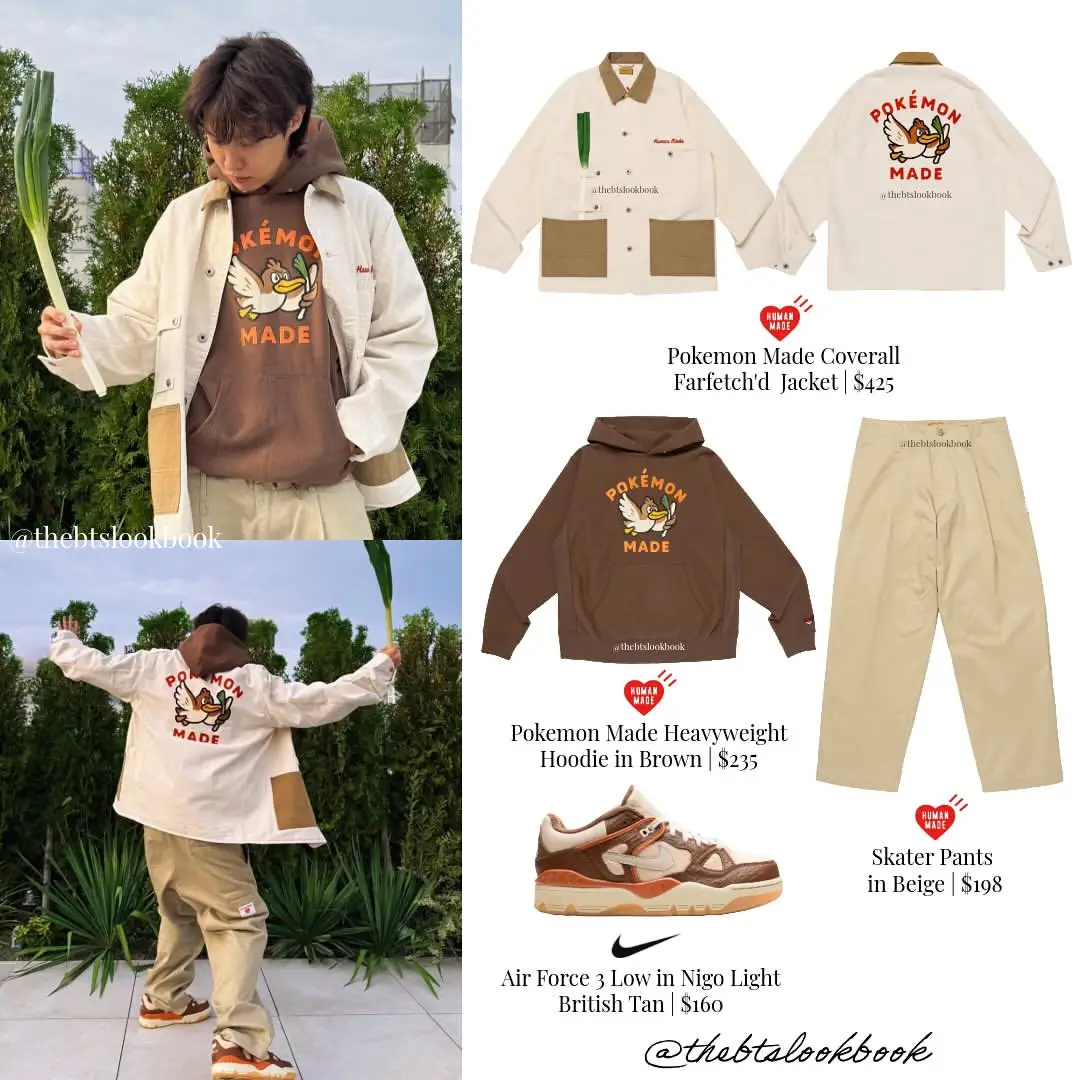 251019 | @uarmyhope Instagram Update | j-hope Wore - Jacket by @humanmade x @pokemon - Hoodie by @humanmade x @pokemon - Pants by @humanmade - Cap by @humanmade - T-Shirt by @humanmade x @pokemon - Shoes by @nike x @nigo 📸 @uarmyhope #bts #jhope #hoseok #junghoseok #humanmade 