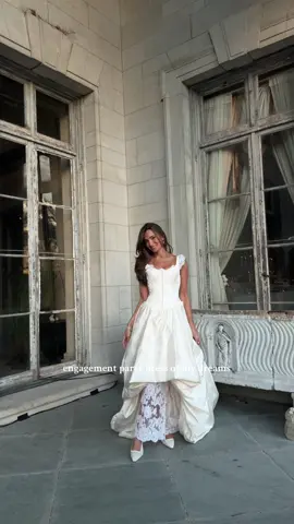 THE DRESS 🤍 A @kimkassascouture custom dress stitched with history ~ vintage French lace, tea–dyed by hand to give it life and warmth, a structured silk brocade corset that echoes the past, and an asymmetrical modern balloon skirt. Romantic and special, tailored just for me!  Paired with custom @jimmychoo shoes and @lorraineschwartz jewelry 🤍