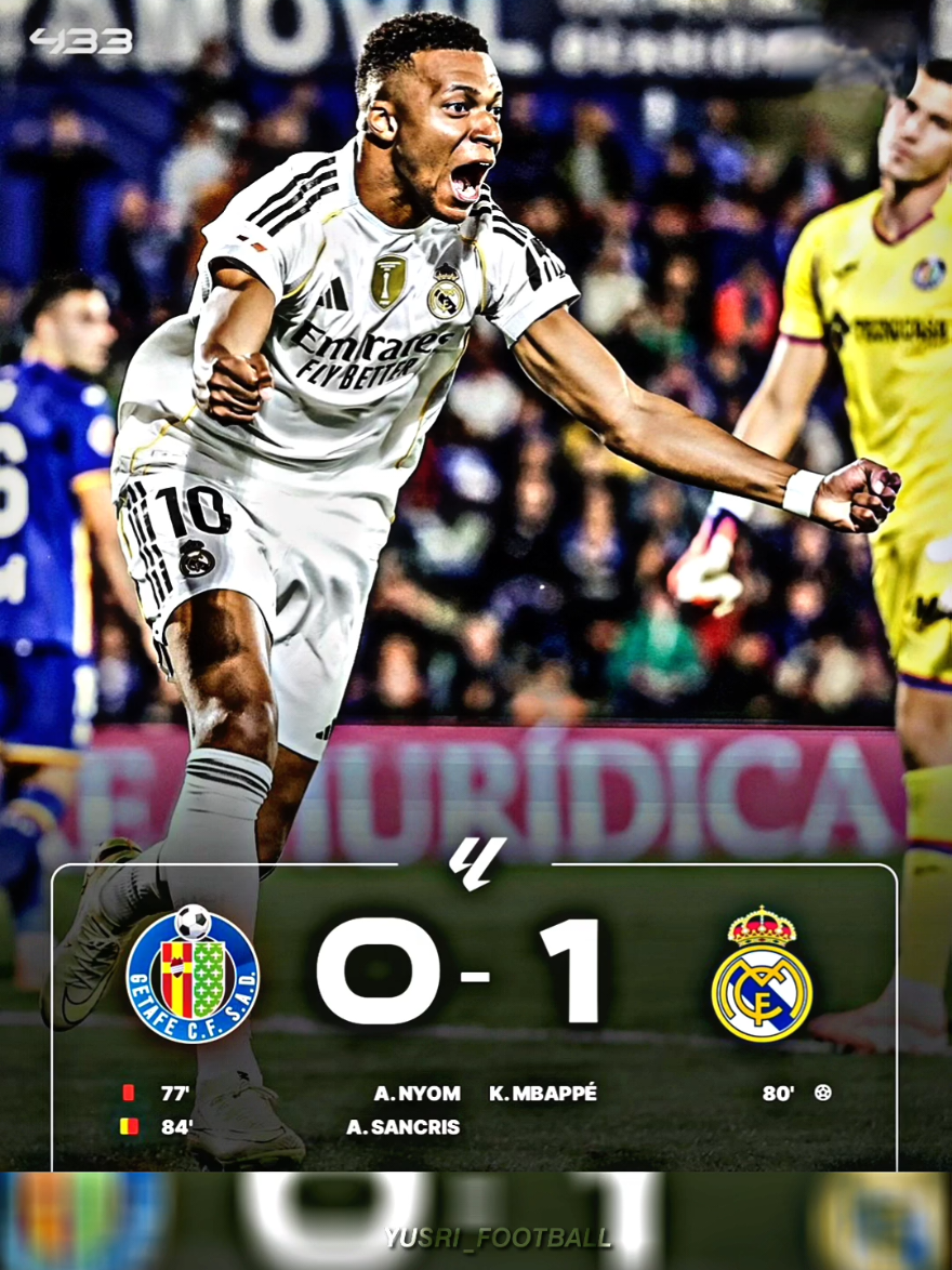 Real Madrid vs Getafe,(1-0), Madrid menang wak 🗿🤙#football #realmadrid #fyp #fyppppppppppppppppppppppp #xyzbca 