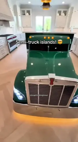 These semi-truck islands look absolutely awesome! 😱👏 #interiordesign #trucker #truckinglife #tiktokmademebuyit 