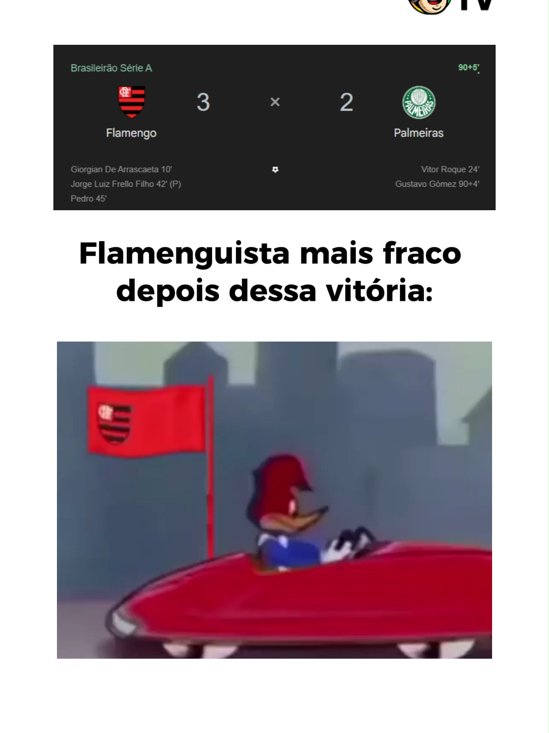 O FLAMENGUISTA QUE NÃO TÁ ASSIM, TÁ MALUCO! 🔴⚫ #Brasileirão #TempoRealCazéTV #FutebolBrasileiro #Flamengo #Palmeiras #Original #TikTokEsportes