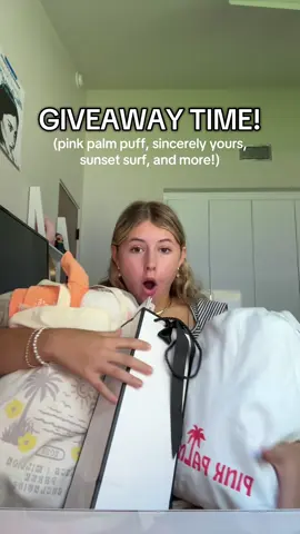 SO EXCITED! Here’s how to enter: Follow me on TikTok  Follow me on insta (in my bio) Like this video Copy link Tag 2 friends  Every time you tag a friend after that is an additional entry!  Good luck! #giveaway #fyp #trend #influencer #haul @SUNSET SURF @PINK PALM PUFF @Pela Case @dermalogica @sincerely yours @Haven Skin @Good Molecules @DIBSBEAUTY @fromforet @EVRY JEWELS @missha_official @CeraVe @Frilliance 