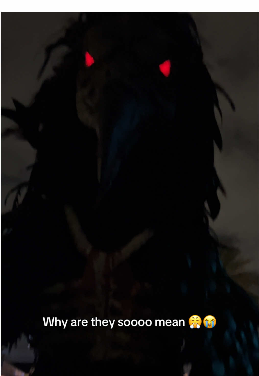 *who can say they got attacked by a giant crow! I WAS JUST CURIOUS ✨🫵🏽 #hhn34 #halloweenhorrornightsorlando 