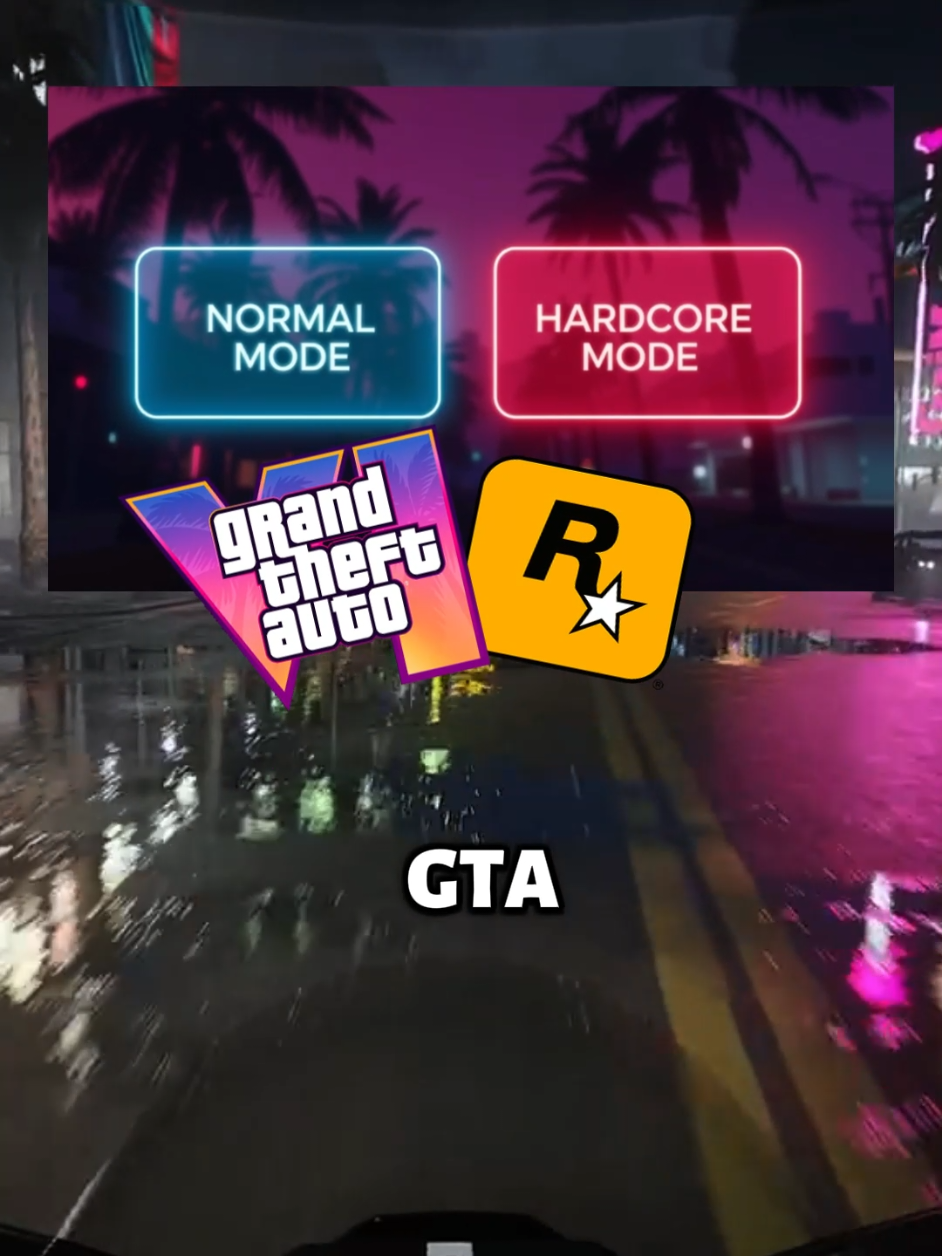 GTA 6 is going to have HARDCORE MODE and it is BRUTAL 🔥 #gta6 #GTA #leaked #gameplay #fyp 