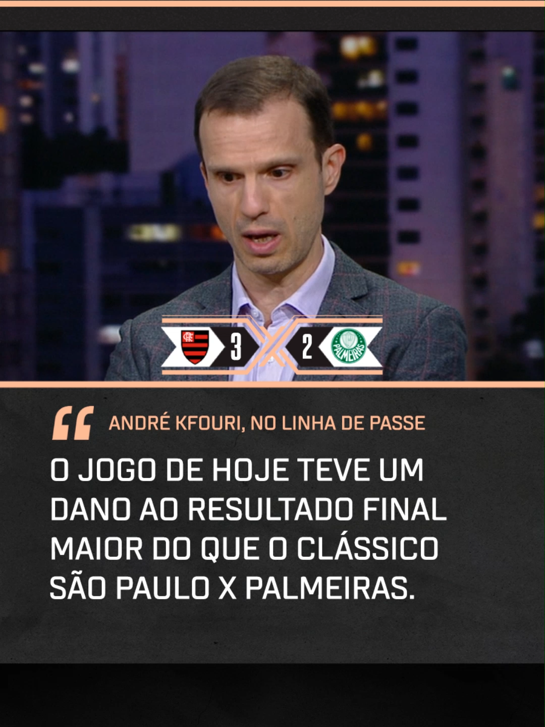Durante o Linha de Passe, André Kfouri comparou os problemas de arbitragem do jogo de hoje entre Flamengo e Palmeiras com o Choque-Rei #FutebolNaESPN #flamengo #palmeiras #arbitragem #tiktokesportes