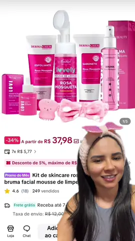 Kit de skincare rosa mosqueta #tiktokshop #oferta #promocao 