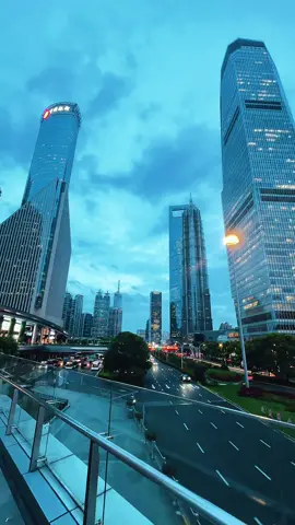 The Shanghai Beautiful Evening View🏙️  Lujiazui 🇨🇳 #china #shanghai #thailand #view #trip @TikTok Thailand @TikTok 