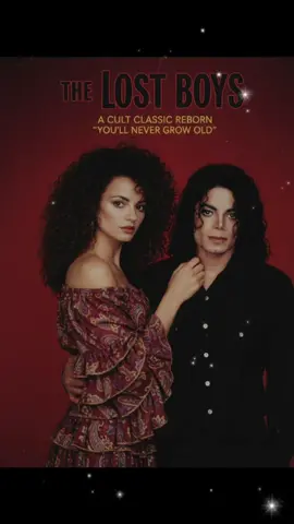 The Lost Boys inspired movie posters featuring Michael and Tatiana. #michaeljackson #tatianathumbtzen #fanmade #fyp #thelostboys1987 