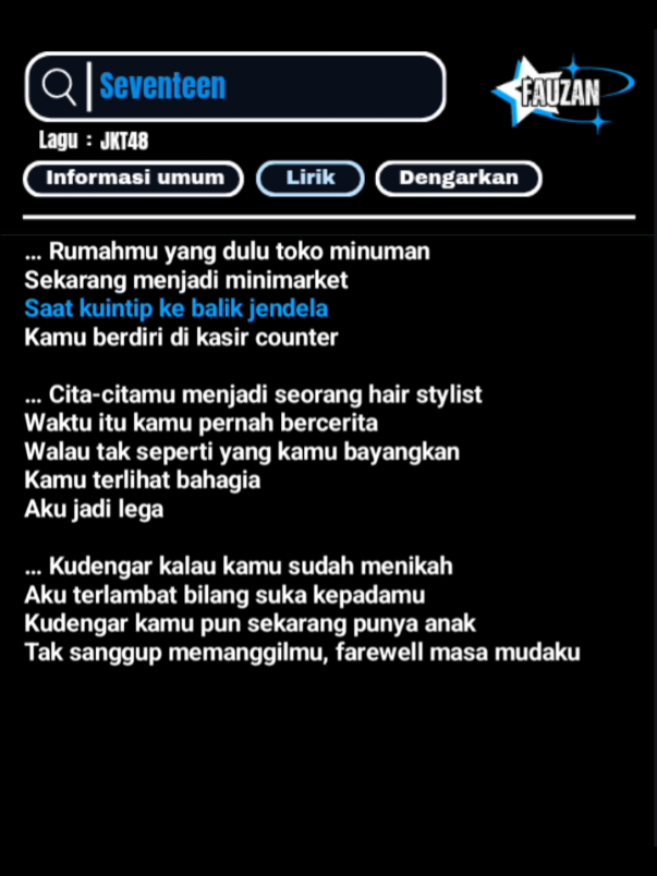 Seventeen #lagu #laguviral #liriklagu #storylagu #sedangtrending 