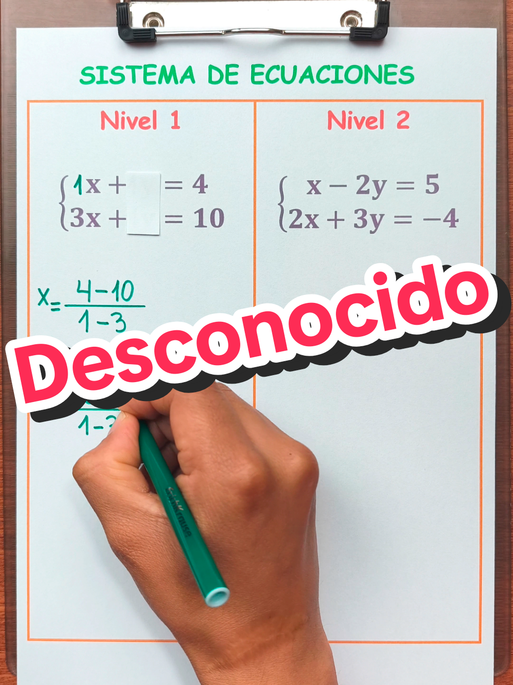 Sistema de ecuaciones 😁✌️ #matemática #ingedarwin #ecuaciones #paratii 