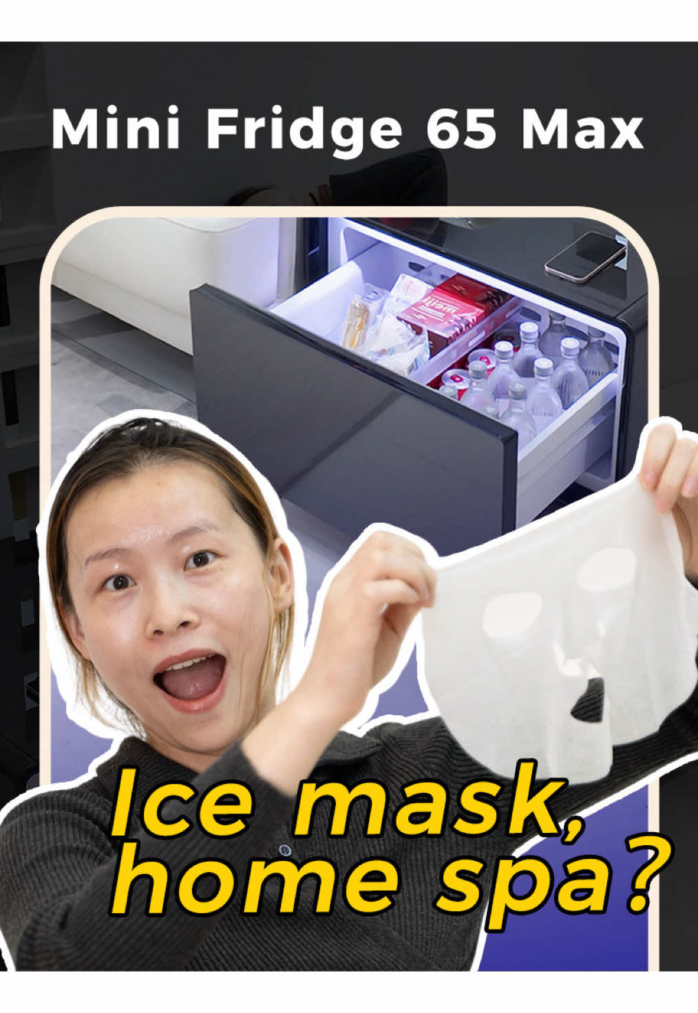 Ice mask,home spa?#asmr #smartfurniture #minifridge #livingroom #Tech 