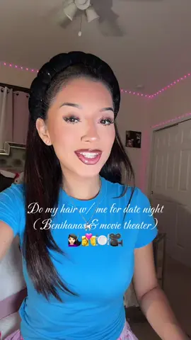 Hair was so cute for date night im posting everything late🥲🥲I have sm to post😘. #grwm #straighthair #fypシ #datenight #hairstyle 