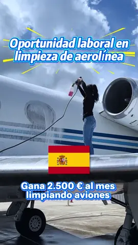 Oportunidad de trabajo en el departamento de limpieza de una aerolínea. #España #Trabajo #Empleo #Limpieza #VisadeTrabajo