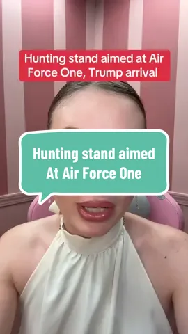 A hunting stand was aimed at Air Force One, prior to Trumps arrival. #rileyluenews #breakingnews #tiktoknews 