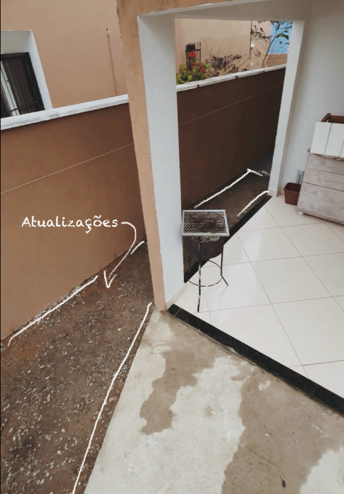 ATUALIZAÇÕES SOBRE A TRANSFORMAÇÃO DO QUINTAL DA NOSSA CASA ALUGADA NO LITORAL🎬 #transformação #decor #litoral #fyp #casaalugada