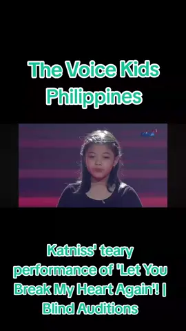 The Voice Kids: Katniss' teary performance of 'Let You Break My Heart Again'! | Blind Auditions   Katniss Miranda showcases her unique talent in performing Laufey's challenging song 'Let You Break My Heart Again' that is a mixture of jazz and pop! #TVKPH2025 #TheVoiceKidsPH #fypspotted💞💖💝💕💕 #trending #viral 