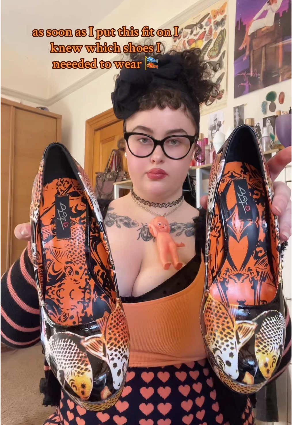 koi fish heels ! #curvy #whimsy #fashion #ironfistheels #maximalism 