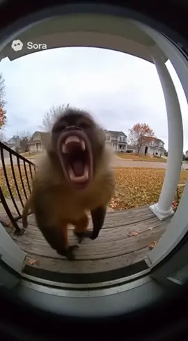 Monkey screaming #fyp #viralvideo #relatable #monkey 