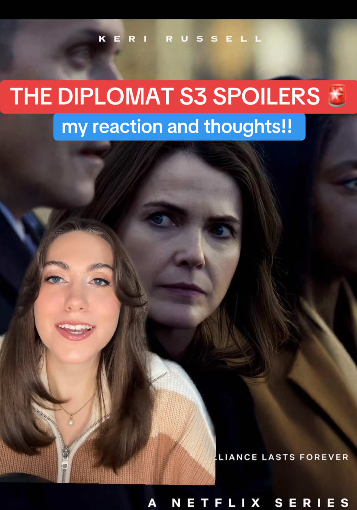 The Diolomat Season 3 Reaction & Review 📺 Kate Wyler went through it this season with relationship drama galore, balancing multiple high profile jobs, and solving lots of people’s messes! Keri Russell, Rufus Sewell, Allison Janney and Bradley Whitford were in too form making this  my favorite season yet! ⬇️ Let me know what you thought of this season! #thediplomat #netflixrecommendation #tvrecommendation #tvreview #netflixseries  