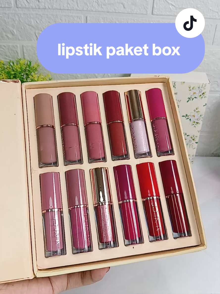 lipstik box isi 12 shade 😍 Transferproof ✅ ringan dibibir ✅#lipstikviral #lipstik #lipstikmurah 