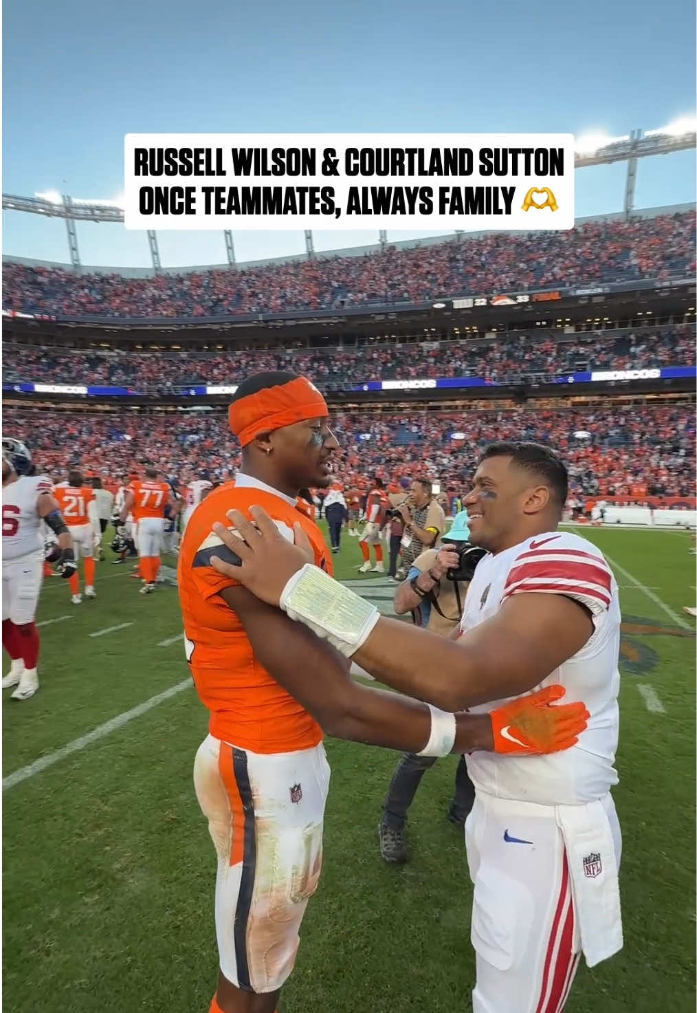 respect runs deep 🤝 #nfl #russellwilson #courtlandsutton #denverbroncos #newyorkgiants