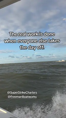 let her eat. @Freeman Boatworks  eating up that mississippi chop. @Super Strike Charters 