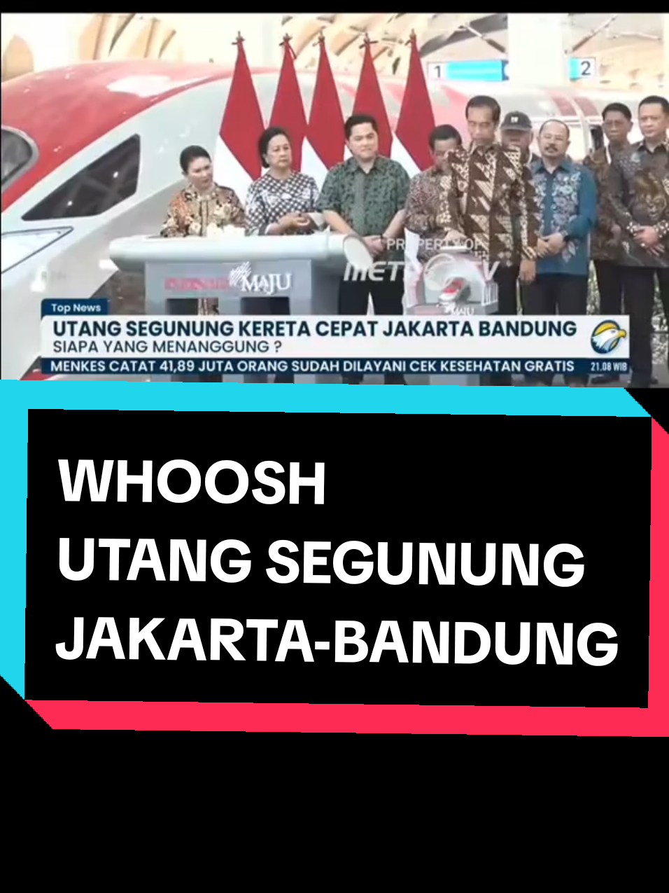 Whoosh, Utang Segunung Jakarta Bandung. #whoosh #jakarta #bandung 