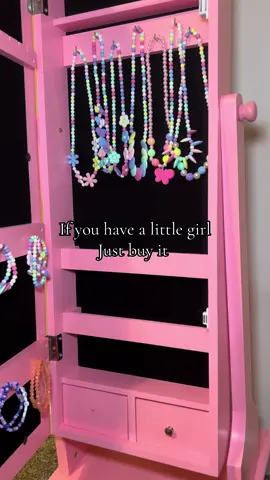 A mirror fit for a tiny queen 👑 Watch her twirl, sparkle, and stash all her treasures in one magical spot 💖  #christmasgiftideas #MomsofTikTok #foryoupage #toddlerlife #musthaves  