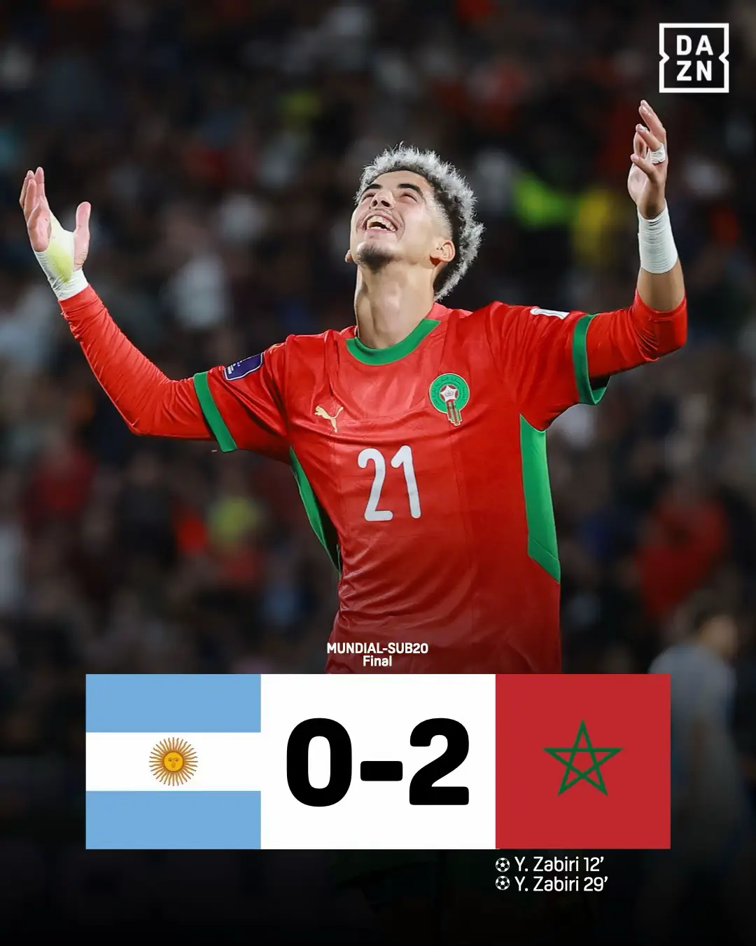 MARRUECOS ES CAMPEONA DEL MUNDO SUB-20 POR PRIMERA VEZ EN SU HISTORIA 🏆 Derrota Argentina en la final con un doblete de Yabiri y conquista su primer Mundial #U20WC #tiktokfootballacademy #deportesentiktok 