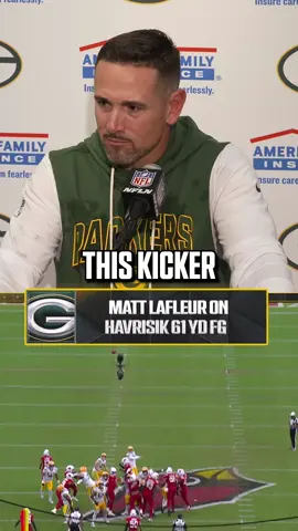 Matt LaFleur reacts to Lucas Havrisik’s 61-Yard Record FG 😳🔥 #Packers #nfl 