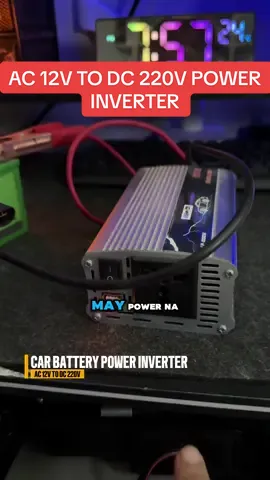 POWER INVERTER DC 12V TO AC 220V #powerinverter #dctoac #powerstation #fyp