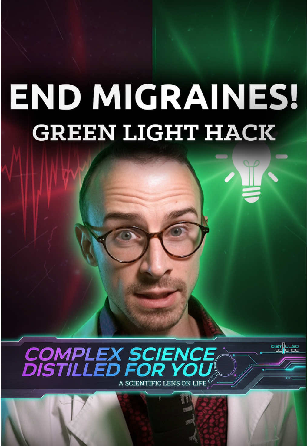 Green light produces antinociception by activating glutamatergic neurons in vLGN, and red light promotes nociception by activating GABAergic neurons in the ventral lateral geniculate body (vLGN) This works with normal LED strips you can get online! Just set them to pure green and relax :)  Note: The newer human trial was less rigorous, but involved 698 participants who were classified as “responders” or “non responders.” Headache improved in 55% of all 3,232 attacks, in 82% of the 1,803 attacks treated by responders, and in 21% of the 1,429 attacks treated by non-responders. 📚 Studies Referenced: doi: 10.1177/0333102420956711 doi: 10.3389/fneur.2023.1282236 doi: 10.1093/pm/pnaa329 doi: 10.1016/j.nbd.2023.106164 doi: 10.2147/PRBM.S388042 DOI: 10.1126/scitranslmed.abq6474 #Science #headaches #migraines 