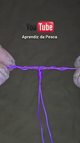 Sistema com NÓ T para montagem de chicote de pesca rápido.