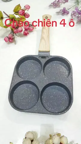 Chảo chiên tạo khuôn 4 ô. #chaochongdinh #chaochientrung #chaodachongdinh #chaoda 