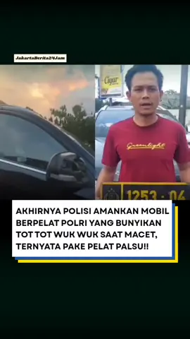 Polisi mengamankan pengemudi mobil Pajero berpelat Polri yang sempat viral membunyikan strobo 'Tot tot wuk wuk' di tengah kemacetan. Divpropam Polri memastikan bahwa pengemudi mobil tersebut bukan anggota kepolisian. Pelat yang digunakannya pun dipastikan palsu dan tidak terdaftar di database Polri. 