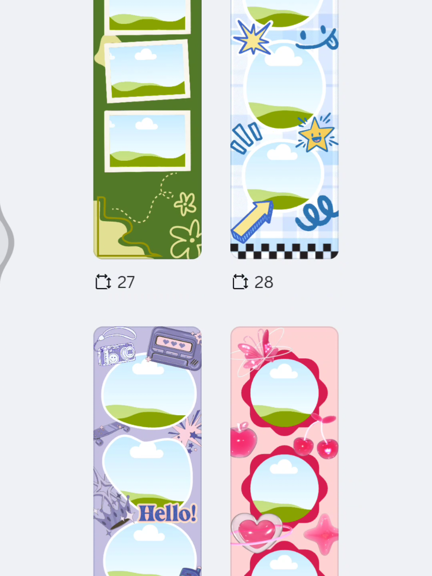 Frame Photostrip untuk Photobooth Photobox dan Studio Mini #canva #photostrip #photobooth #photobox #studiomini 