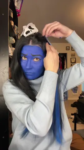 Blue hair. For a blue girl. #31daysofhalloween #mysteryjewlerygirl #mysteryjewelryjar #trending #halloweencostume 