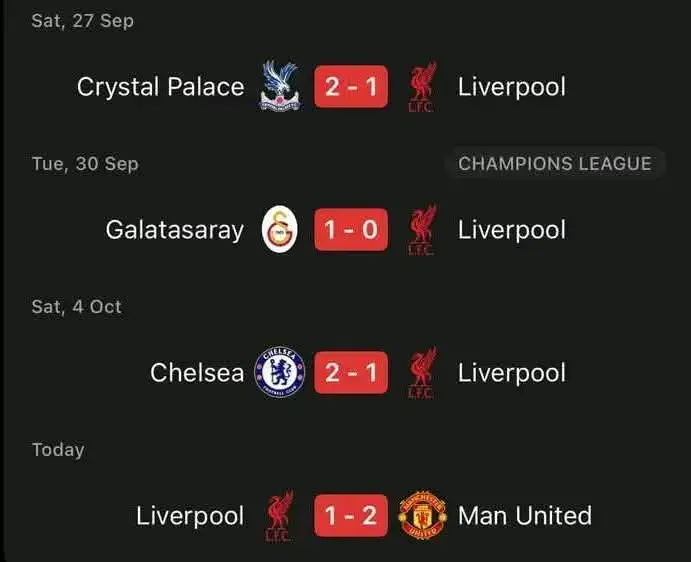 empat kekalahan beruntun😌 #liverpool #ynwa #xbcyza 