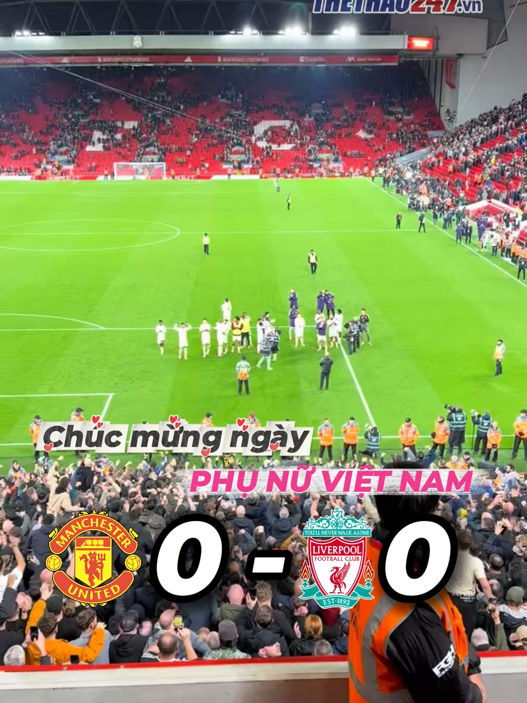 Ngày vui của chị em nhưng cũng là ngày vui nhất của anh em 🥰 Đó là cách Man Utd chúc mừng ngày Phụ nữ Việt Nam #liverpool #manchesterunited #funny #20thang10 #phunuvietnam #thethao247
