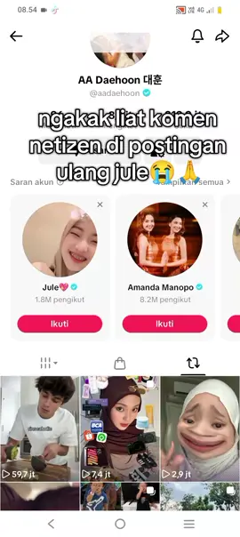 selera jule yang kaya parangkang weh,sadarko jule😭🙏#jule #aadaehoon #selingkuhviral #netizenindonesia #xbcyza 
