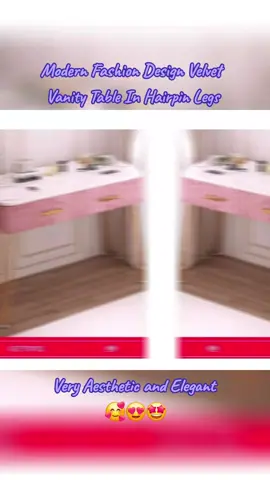 ₱3,500.00 Modern Fashion Design Velvet Vanity Table In Hairpin Legs