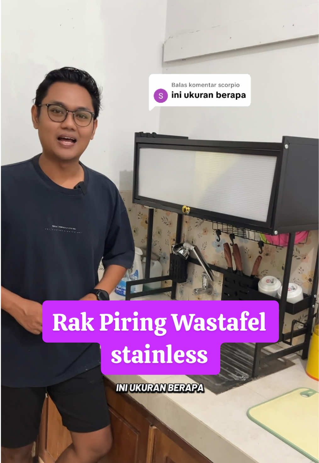 Membalas @scorpio ini ukurannya lebar 75cm tinggi 85cm kaka sudah pas banget sama wastafel modelan seperti di video #rakpiring #rakpiringwastafel #rakpiringwastafelmurah #rakpiringstainless #rakpiringwastafelminimalis 