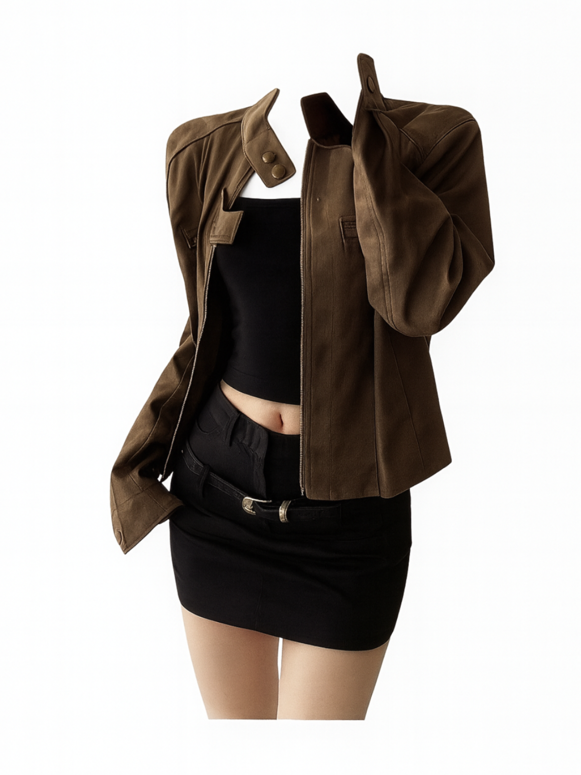 Street Queen Mood 🔥 Street aura +999 vibe 🔥 Leather & bomber jacket combo နဲ့ bold confident look 💥 Cafe | Night out | Photo day အတွက် perfect mood 😍 📌 2 Styles Available 1️⃣ Brown Cargo Jacket Set 2️⃣ Cropped Leather Moto Set 💌 DM to grab your power outfit! Preorder/Halfprepaid Waiting times:3-4weeks Skk/Myawady/Hpa-An: COD #creatorsearchinsights #miniskirtoutfit #tiktokmyanmar #fypmyanmar #ootdfashion 