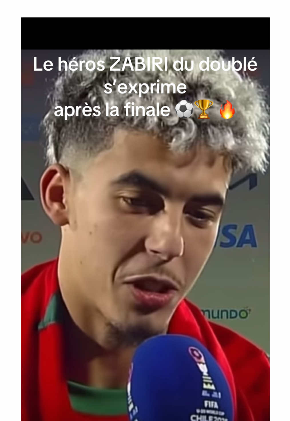 Zabiri, héros du match, parle après son doublé en finale ! 🏆🔥#zabiri #championdumonde #finaleu20 #maroc #footballtiktok 